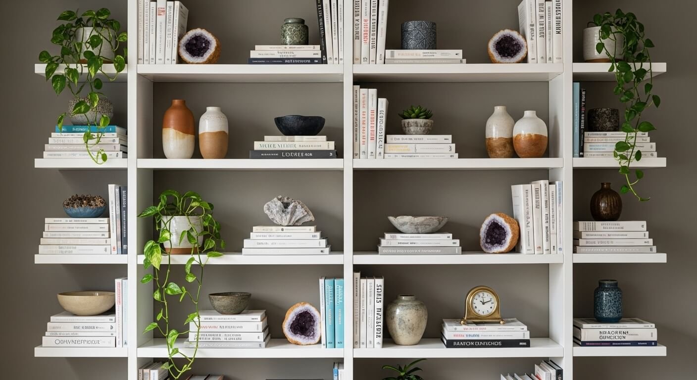 How To Style A Bookshelf That Looks Beautifully Organized Yet Lived-In