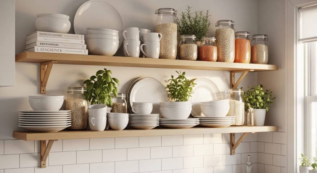 How To Style Open Shelving In Your Kitchen Without Looking Messy